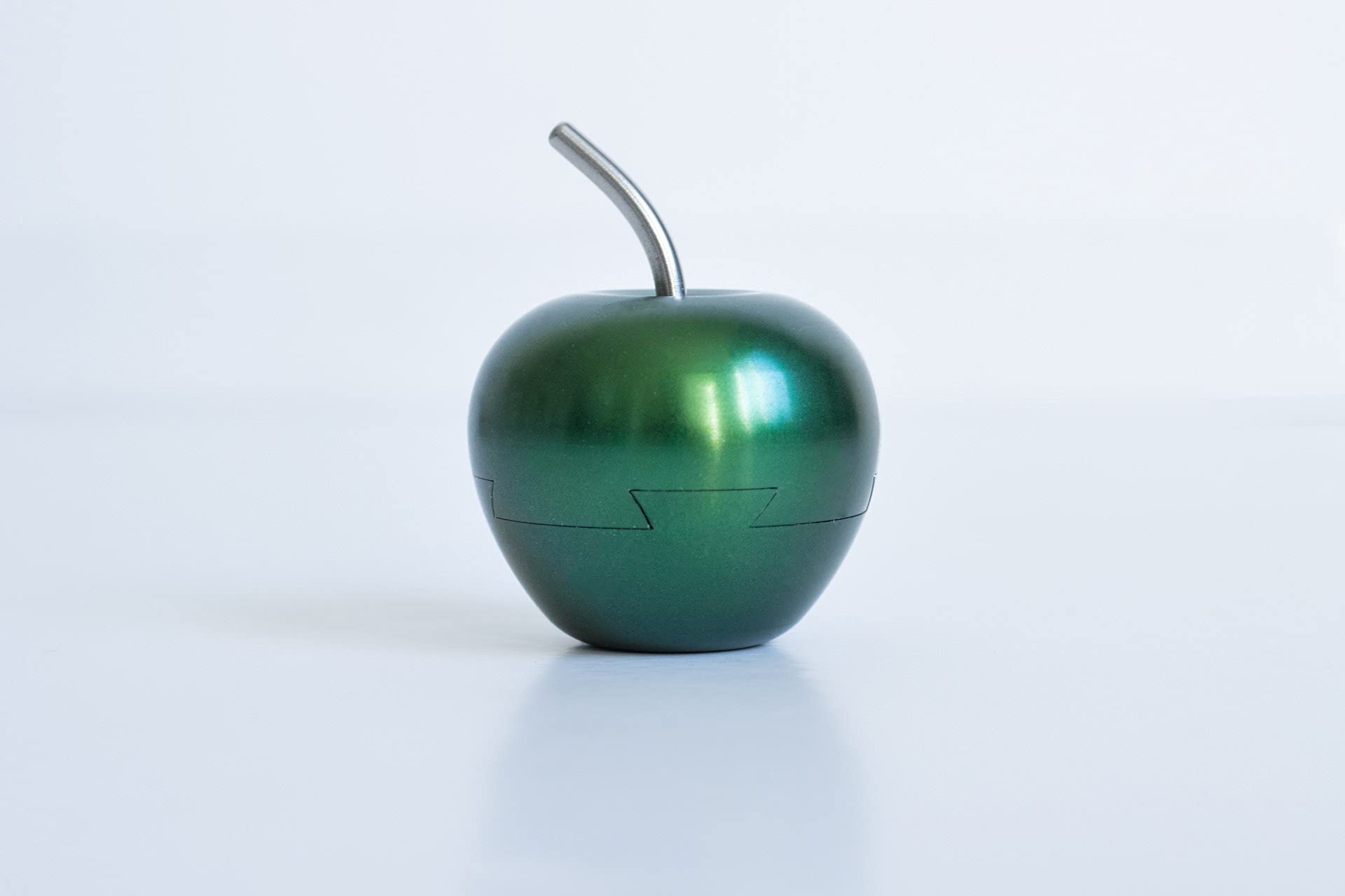 Dovetail Apple Puzzle - Premium Aluminum Brain Teaser by Wil Stribos (1 Green Puzzle) | Fun Office Desk Toy & Stress Relief Gift for Adults