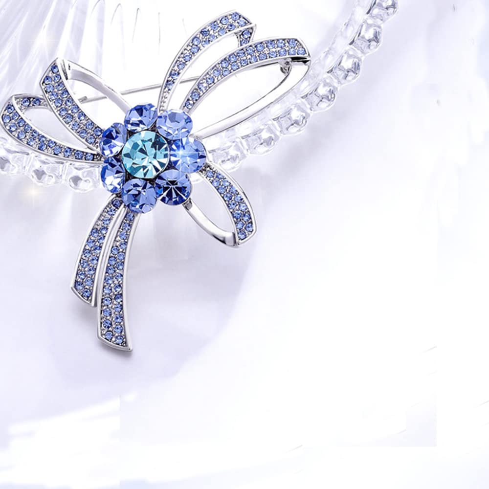 Elegant Crystal Rhinestone Flower Brooch for Women - Floral Corsage Pin for Wedding Bouquet, Party & Special Occasions | YEFUNLIY Fashion Accessories