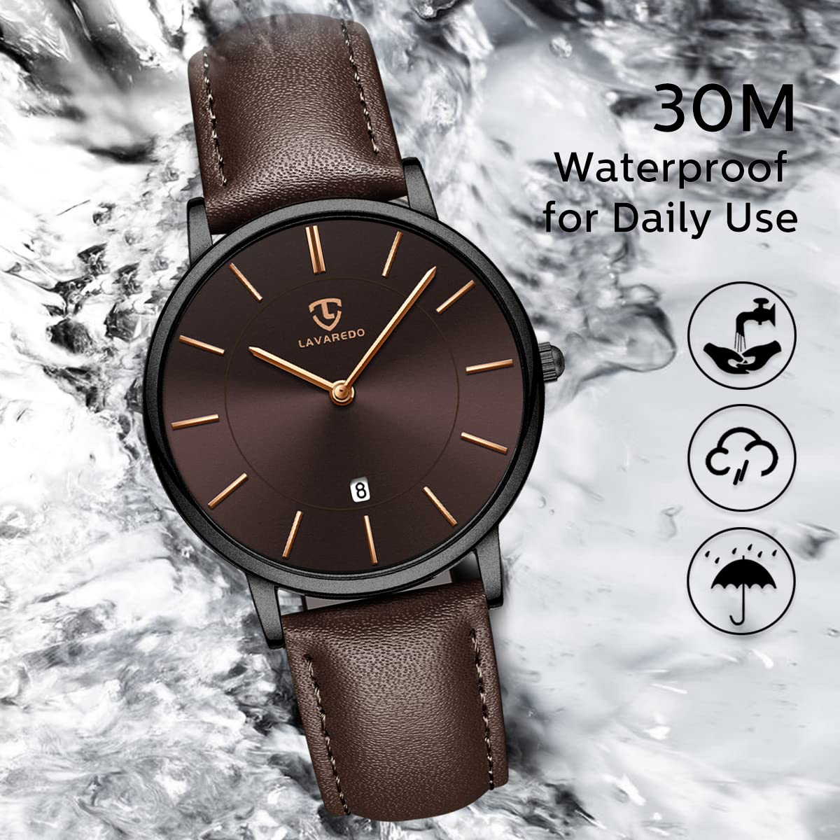 BEN NEVIS Men's Minimalist Analog Watch with Date Display & Genuine Leather Strap - Stylish Fashion Accessory for Business, Casual & Everyday Wear