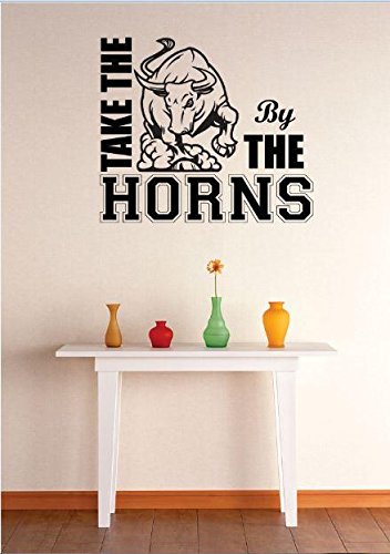 DIY Removable Bull Wall Decals for Home & Bedroom Decor - 18x18 Inch Motivational Stickers - Perfect for Teen Rooms, Dorm Walls & Office Inspiration