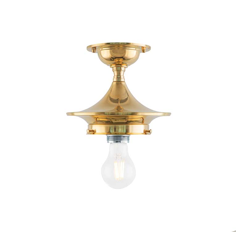 Dahlberg Brass Ceiling Mount IP24 (100 Pack) - Includes Enclosed Ceiling Fixture for Indoor and Outdoor Lighting Installations