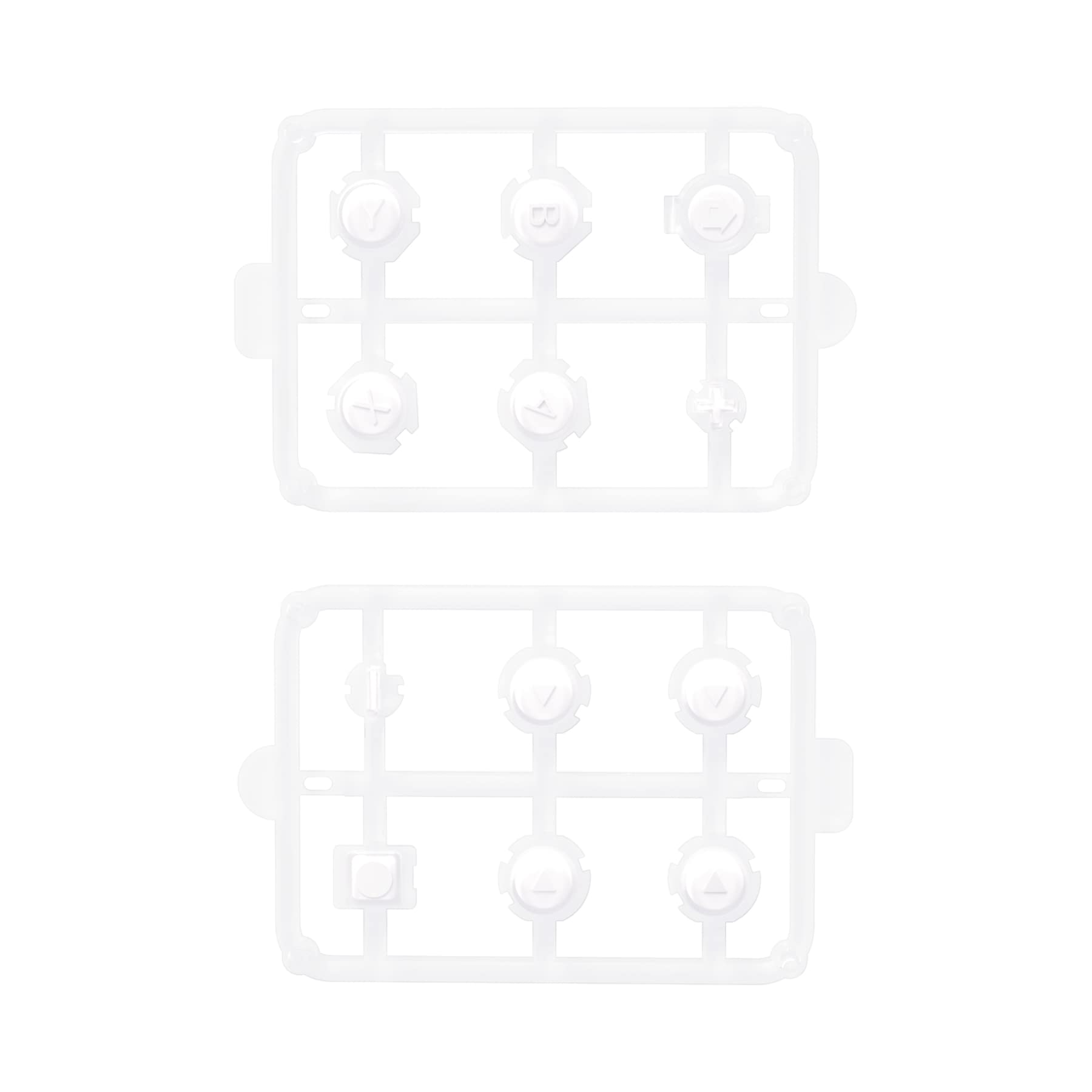 eXtremeRate White & Clear Jelly Buttons for Nintendo Switch JoyCon - Custom ABXY Direction Home Capture + - Keys, DIY Replacement Face Buttons for Switch & Switch OLED | Gaming Accessories for Enhanced Controller Experience