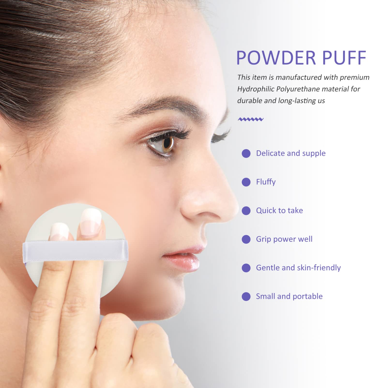 Beavorty 5 Pack Makeup Sponges - Non-Latex Triangle Powder Puffs for Foundation & Concealer | Hydrophilic Beauty Blenders for Wet or Dry Application | Perfect for Liquid, Cream & Powder Cosmetics