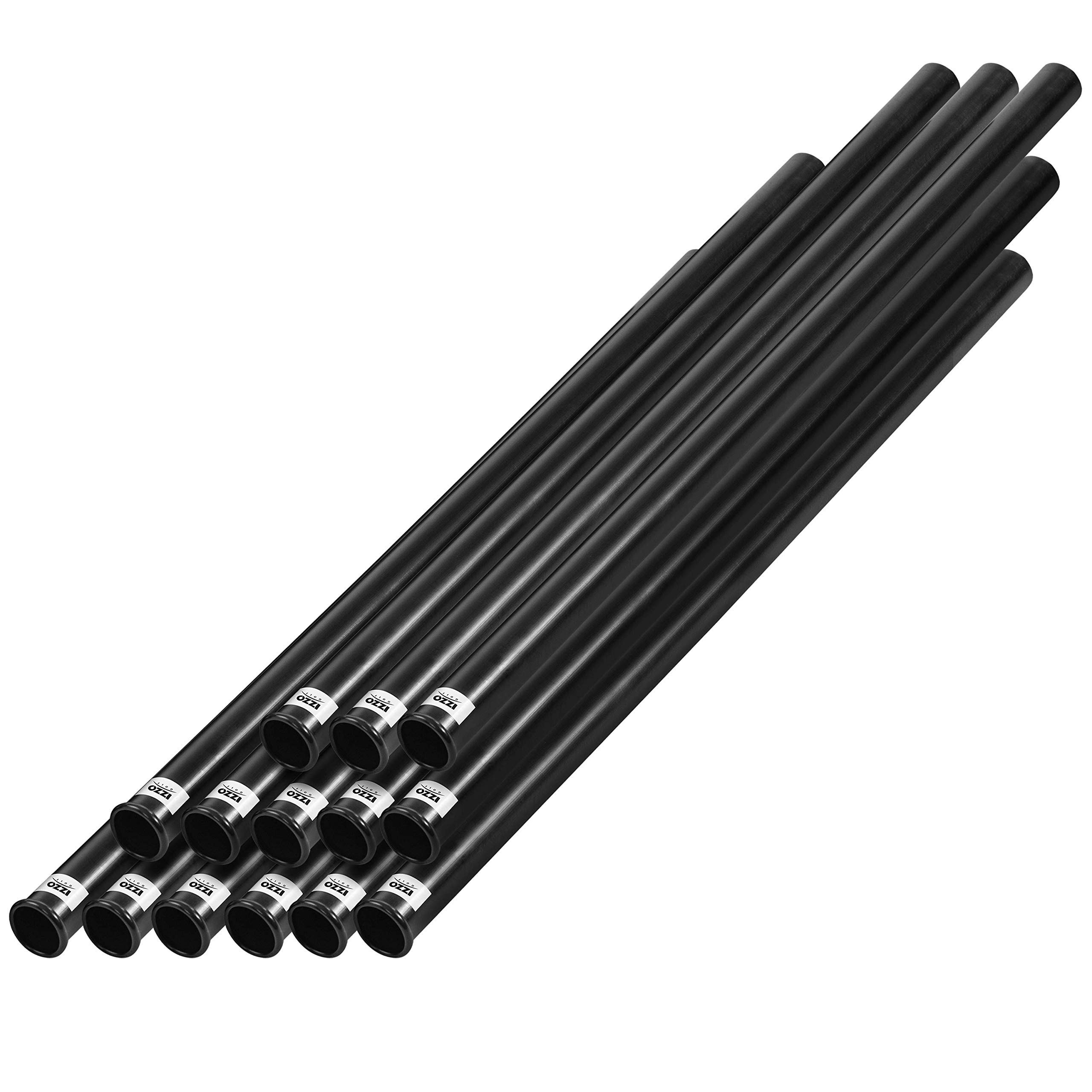 Premium IZZO Black Plastic Golf Club Tube - Durable Golf Club Protector for Travel & Storage | Perfect for Golf Bags, Air Travel & Home Organization