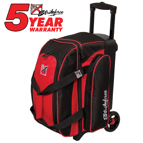 KR Strikeforce Kolors Double Roller Bowling Bag - Premium 2-Ball Bowling Bag with Wheels for Easy Transport | Perfect for League Play & Tournament Travel