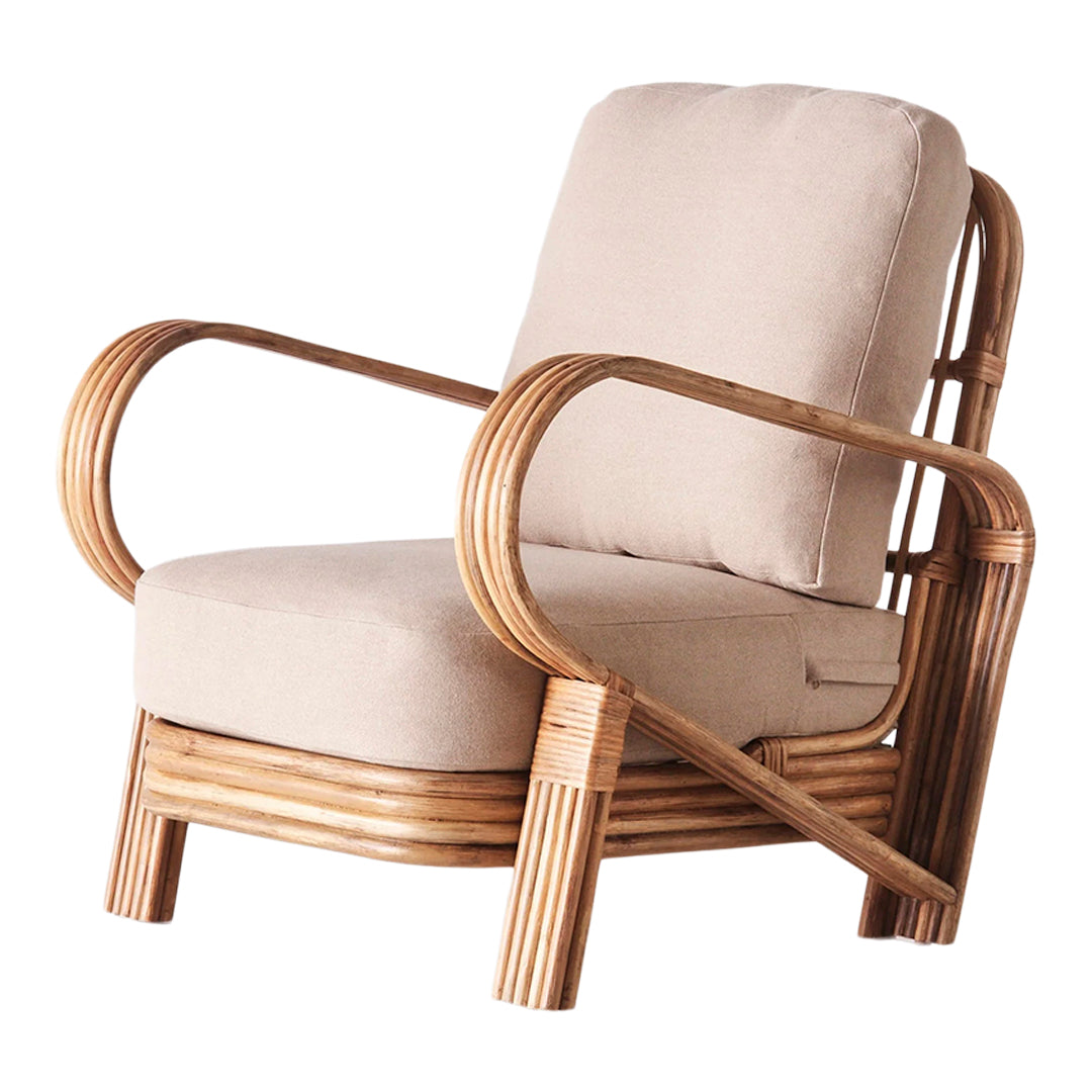 Premium Bamboo Lounge Chair for Outdoor & Indoor Use - Eco-Friendly, Lightweight, and Durable Patio Furniture for Garden, Poolside, or Living Room Relaxation