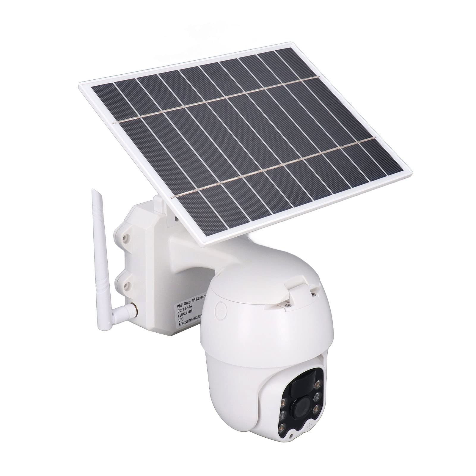 Glomora 3MP Solar Powered Outdoor Security Camera - 1080P HD, 360° View, PIR Motion Detection, 2.4GHz WiFi - Ideal for Home, Garage, Yard & Business Surveillance