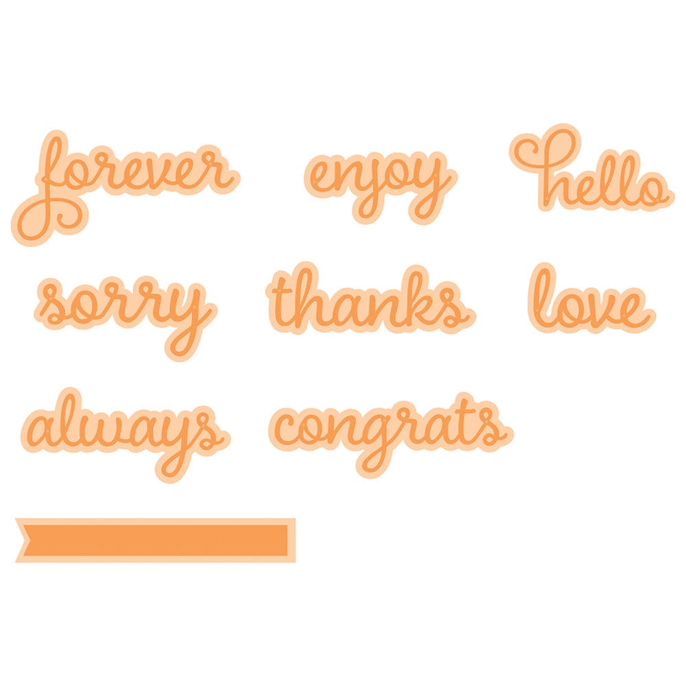 Tonic Studios Simply Sentiment Die Set 5034E - Crafting Dies for Card Making, Scrapbooking & DIY Projects - Perfect for Greeting Cards, Home Decor & Paper Crafts