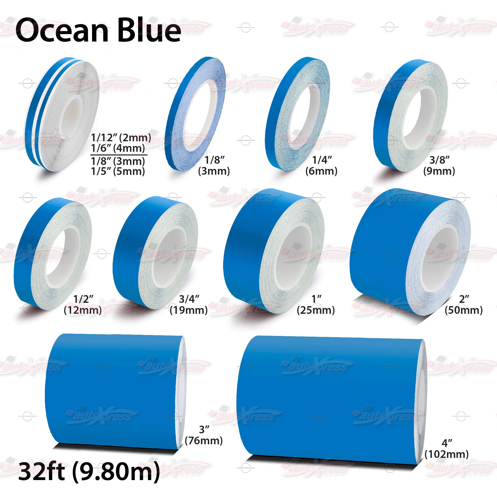 Ocean Blue Roll Pinstriping Vinyl Tape - 1/12
