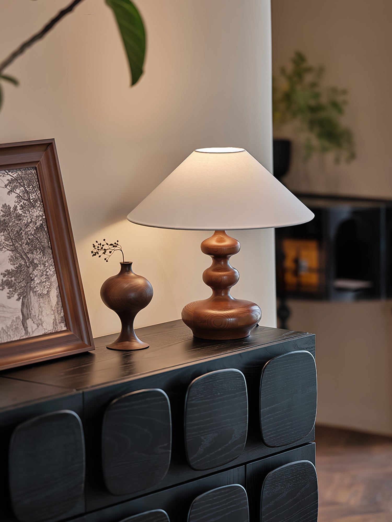Creative Gourd Table Lamp - Handmade Natural Decorative Lighting for Living Room, Bedroom, and Office - Perfect for Cozy Home Decor and Ambient Lighting
