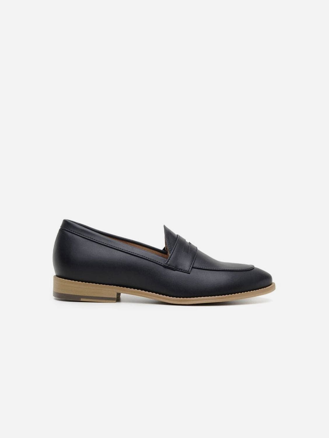 Irene Women's Vegan Leather Loafers - Comfortable Slip-On Loafers for Women, Black Casual Shoes for Work, Office & Everyday Wear