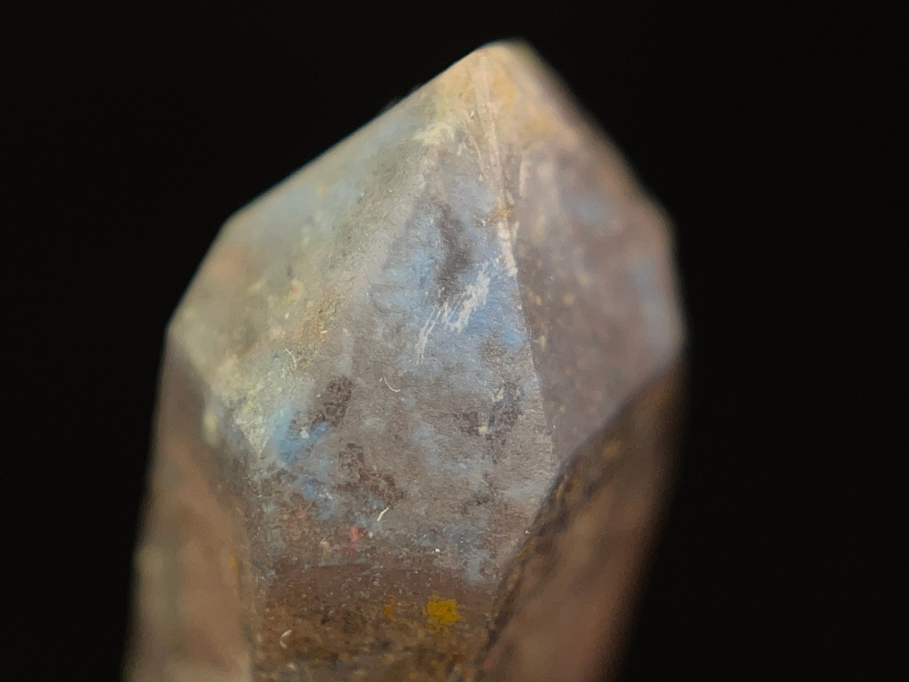 PAPAGOITE in QUARTZ Raw Crystal Point with HEMATITE - Rare Metaphysical Healing Stone for Meditation, Energy Work & Spiritual Growth | Natural Mineral Specimen for Collectors