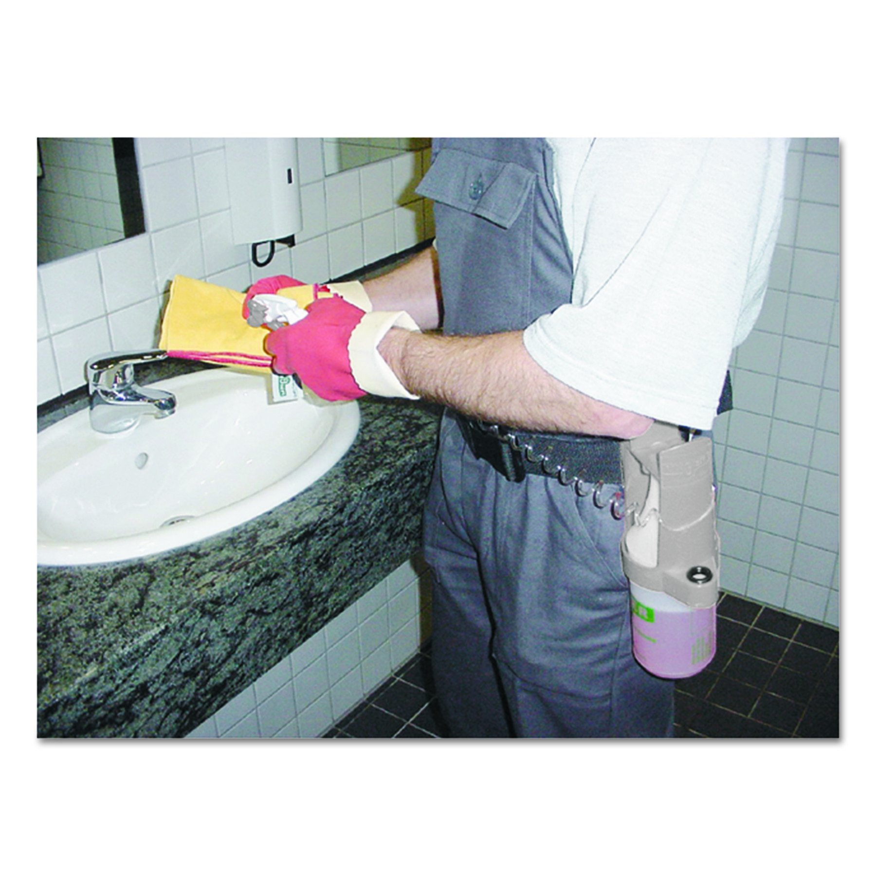 Unger Professional Spray Bottle Kit with Belt Clip - Heavy Duty Cleaning Sprayer for Windows, Floors & Surfaces - Perfect for Home, Office & Car Detailing