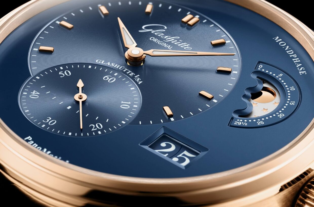 Glashutte Original PanoMatic Lunar Men's Luxury Watch - 18K Red Gold Case, Moon Phase & Date Display - Perfect for Business Meetings, Formal Events & Watch Collectors