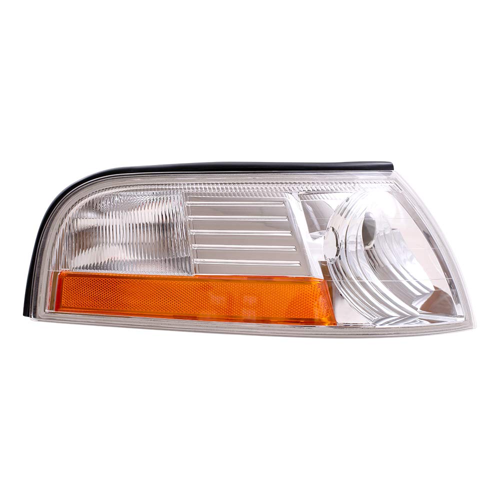 Brock Replacement Driver & Passenger Side Marker Lights for 2003-2005 Mercury Grand Marquis - Compatible with 3W3Z13201AA & 3W3Z13200AA - Easy Installation for Improved Night Visibility & Safety