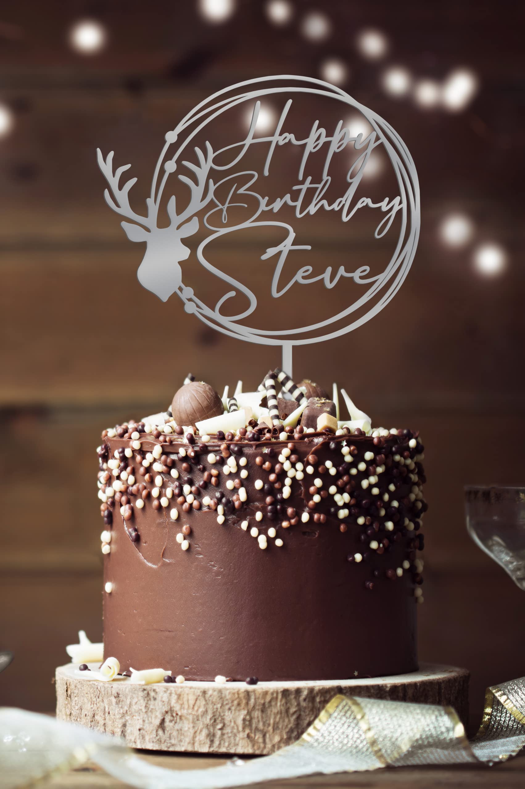 Rustic Cake Topper | Personalized Birthday Cake Topper | Custom Mr & Mrs Anniversary Cake Topper | Calligraphy Wedding Cake Decor | First Birthday Boy Cake Topper - Perfect for Weddings, Anniversaries, Birthdays & Special Celebrations