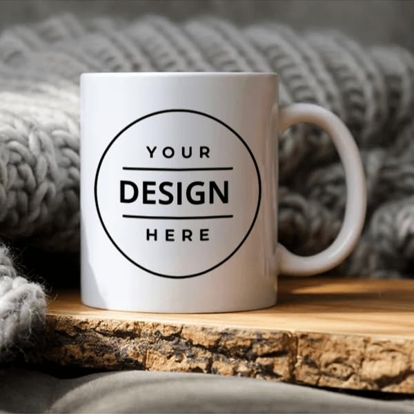 Personalized Custom Photo White Mug - 320ml (2 Photos) | Valentine's Day, Birthday & Anniversary Gift for Him or Her | Great for Coffee, Tea & Office Use