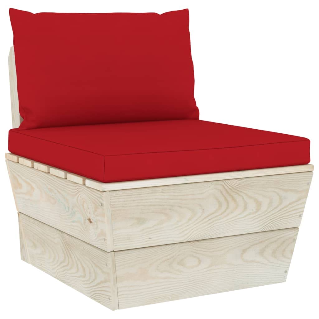 FAMIROSA 2-Piece Red Fabric Pallet Sofa Cushions - Soft & Durable for Indoor/Outdoor Use - Perfect for Patio, Deck, or Living Room Furniture