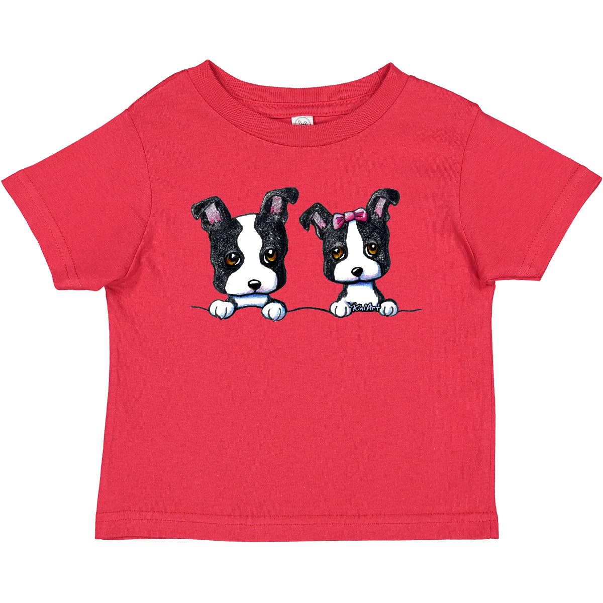 Inktastic Boston Terriers Dark Apparel Toddler T-Shirt - Cute Dog Lover Outfit for Boys & Girls | Perfect for Playdates, Family Photos & Casual Wear