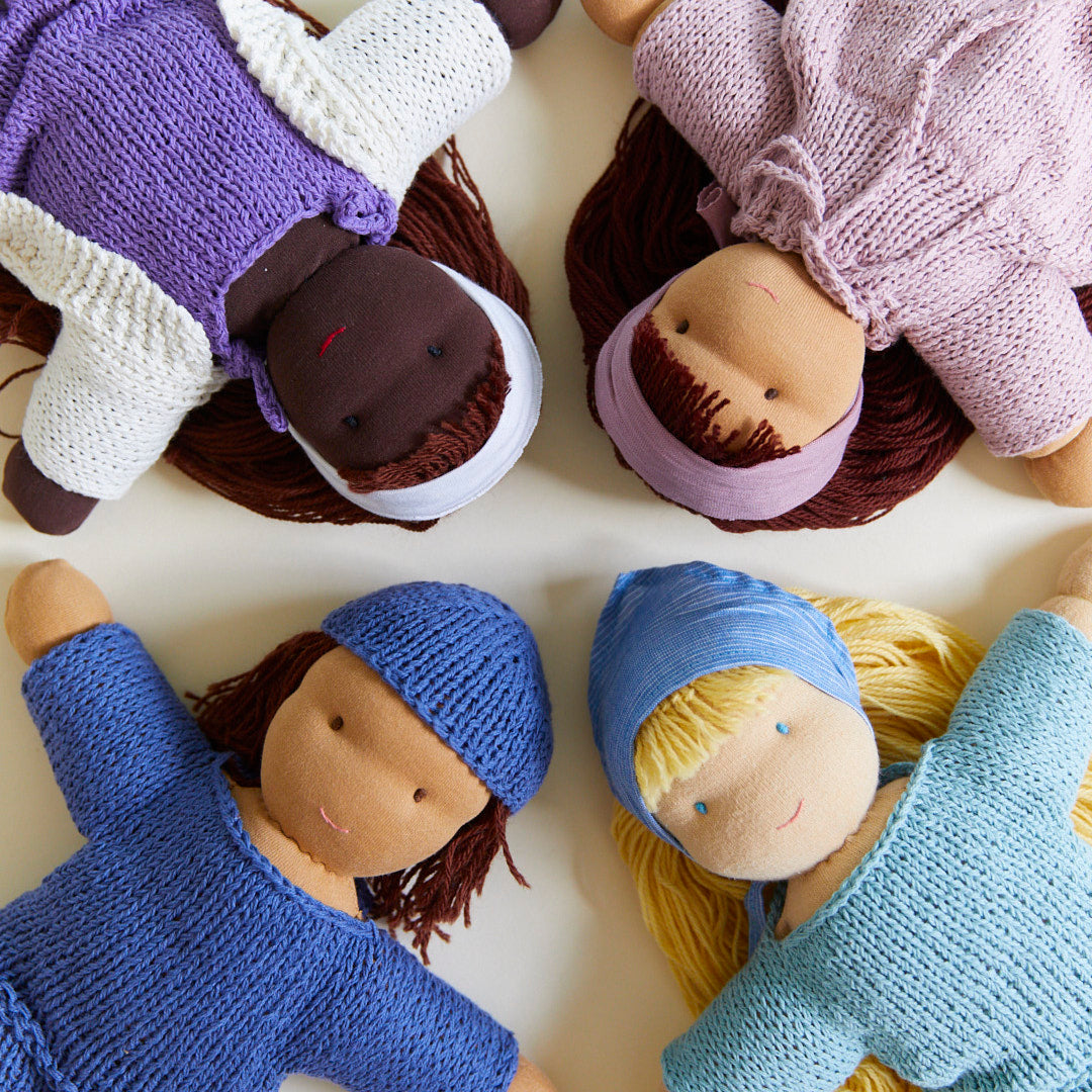 Organic Cotton Doll Zoe - Soft & Safe Handmade Baby Doll for Kids | Perfect for Imaginative Play, Cuddling & Nursery Decor by Sarah's Silks