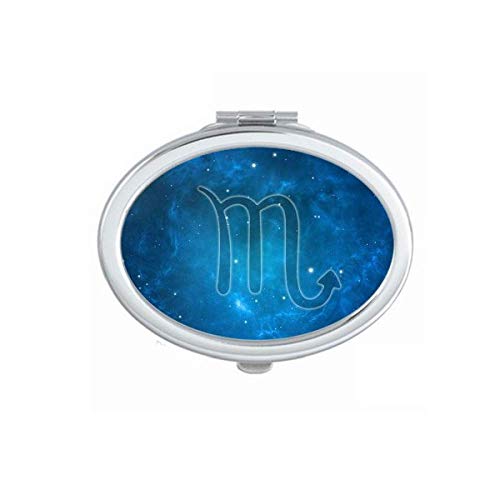 DIYthinker Starry Night Scorpio Zodiac Constellation Mirror - Portable Foldable Double-Sided Makeup Mirror with Stand for Travel, Home Vanity & Gift Giving