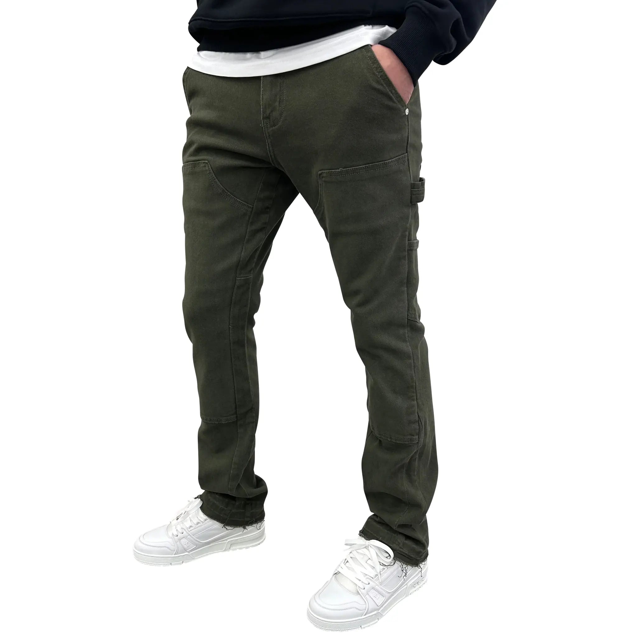 SIARR Rio Jeans for Women - High Waist Stretch Denim Pants in Green | Comfortable & Stylish for Casual Wear, Office & Night Out