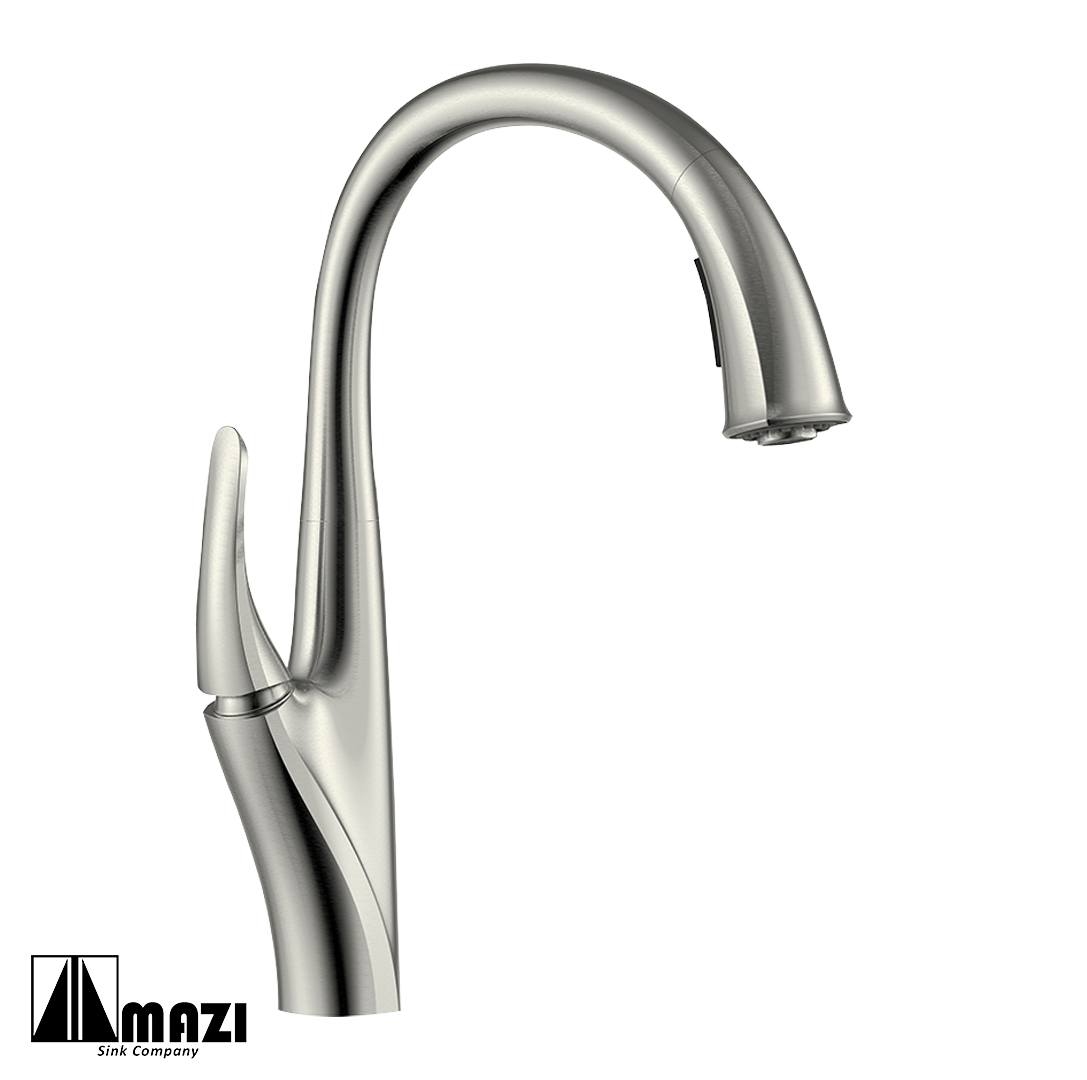 High-Quality Stainless Steel Kitchen Faucet 569 - Modern Pull-Down Sprayer with 360° Swivel, Easy Installation for Home & Commercial Use | Perfect for Washing Dishes, Filling Pots & Cleaning Vegetables