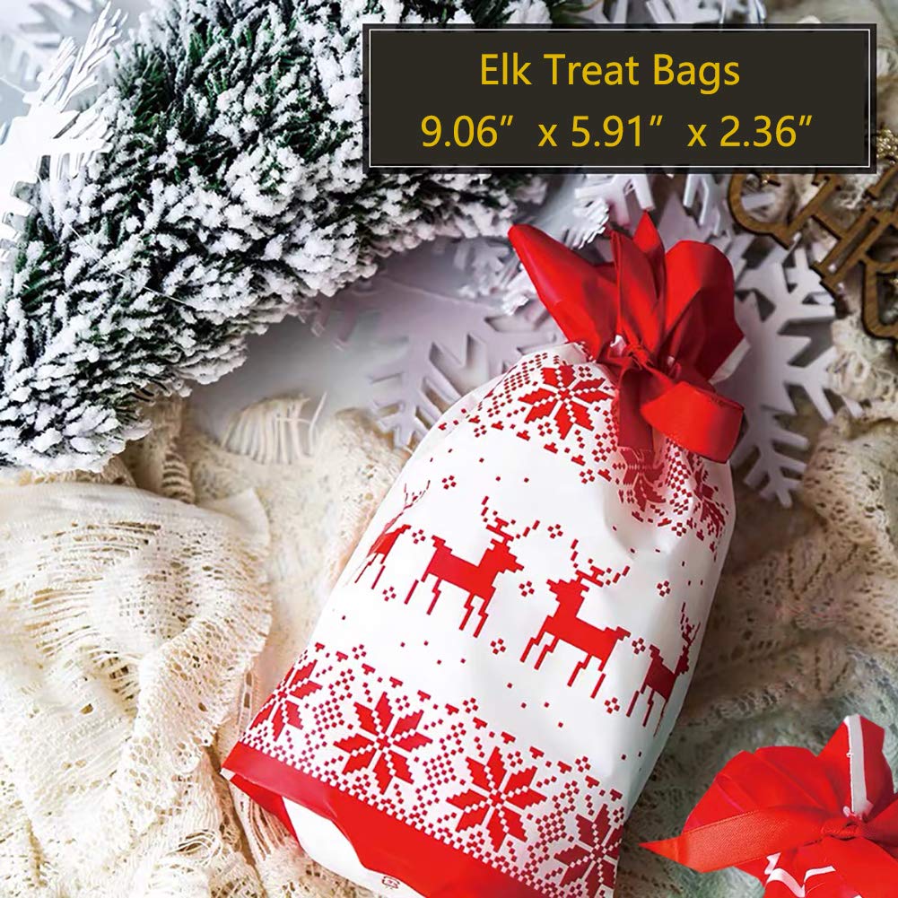 VIFOME 24pcs Christmas Treat Bags - Santa Drawstring Gift Bags for Candy & Party Favors | Holiday Party Decorations & Gift Wrapping Supplies (Perfect for Christmas Celebrations, School Events & Office Parties)