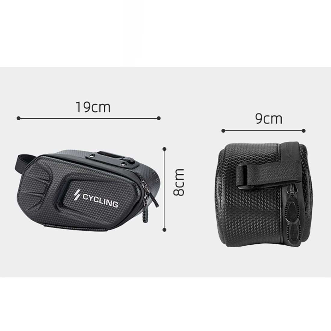 **Waterproof Bike Saddle Bag - Under Seat Storage Pouch for MTB & Road Bicycles | EVA PU Material with Reflective Stripe | Holds Repair Tools & Essentials | Perfect for Commuting, Mountain Biking & Long-Distance Cycling**