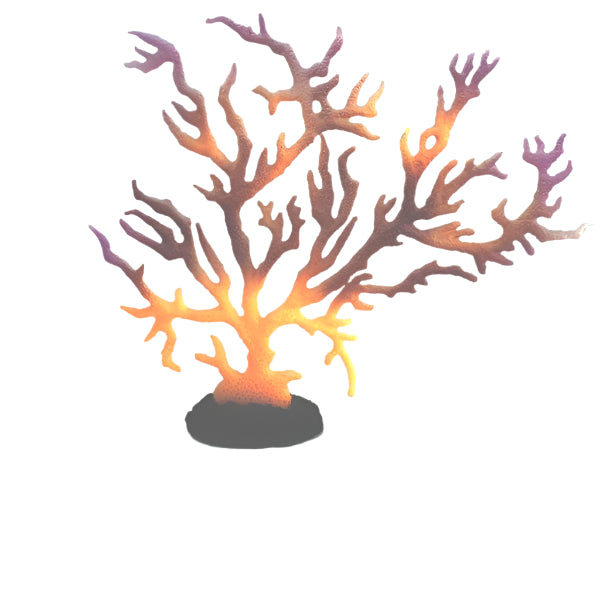 Fish Gear Orange Coral Glow Aquarium Plants (14 Pack) - Vibrant Artificial Decor for Freshwater & Saltwater Fish Tanks - Perfect for Betta, Goldfish, and Tropical Aquariums