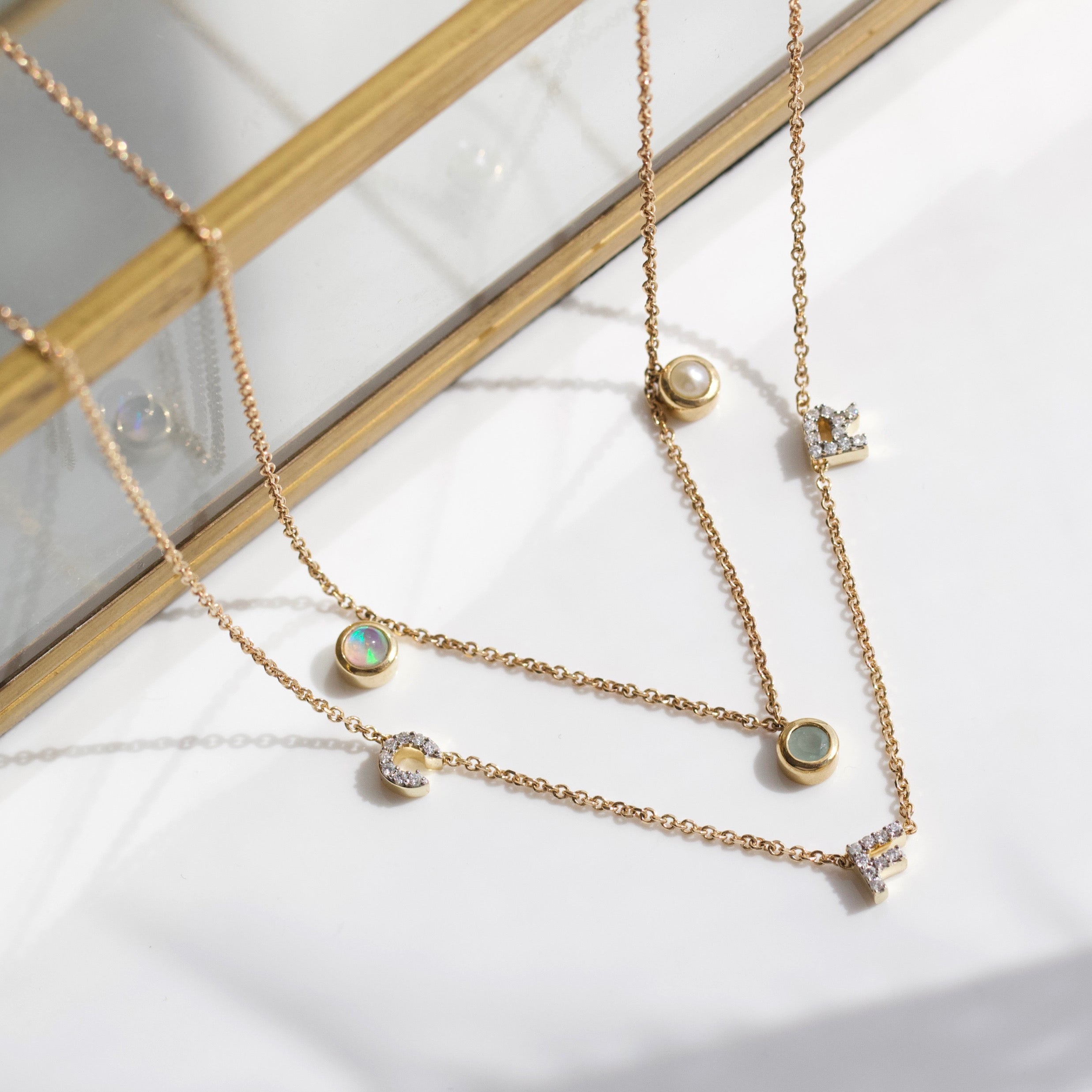 Personalized Birthstone Necklace - Custom Name & Date Engraved - Perfect Gift for Mom, Daughter, Wife | Anniversary, Birthday, Mother's Day Jewelry