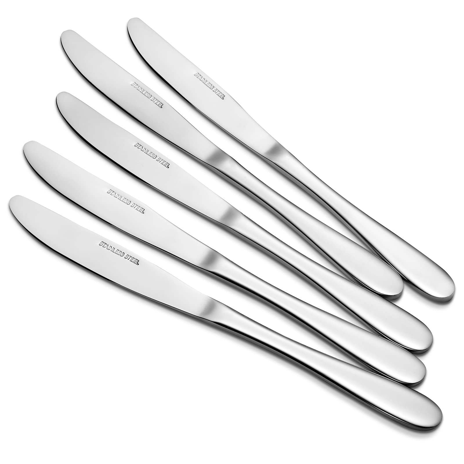 16-Piece Stainless Steel Dinner Knives Set - 9.1 Inch Sharp Table Knives for Steak, BBQ & Everyday Dining - Dishwasher Safe Cutlery for Restaurant, Home & Party Use