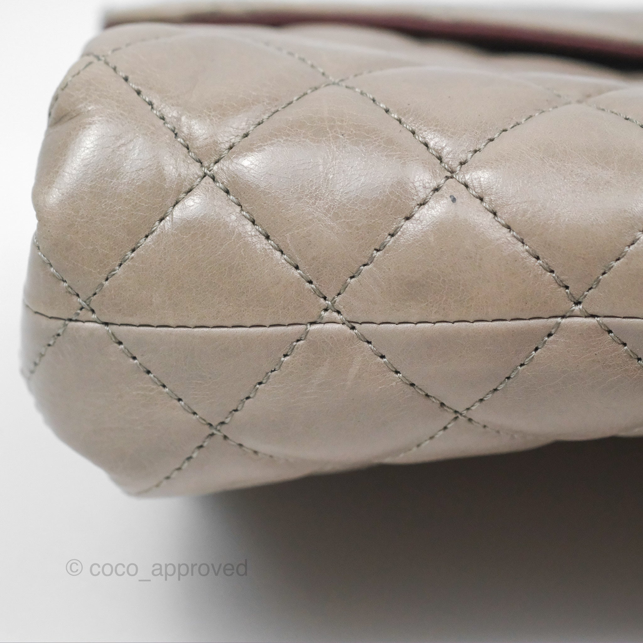 Chanel Accordion Flap Bag in Taupe Crinkled Glazed Calfskin Leather - Luxury Crossbody Bag for Women, Perfect for Date Night & Evening Events
