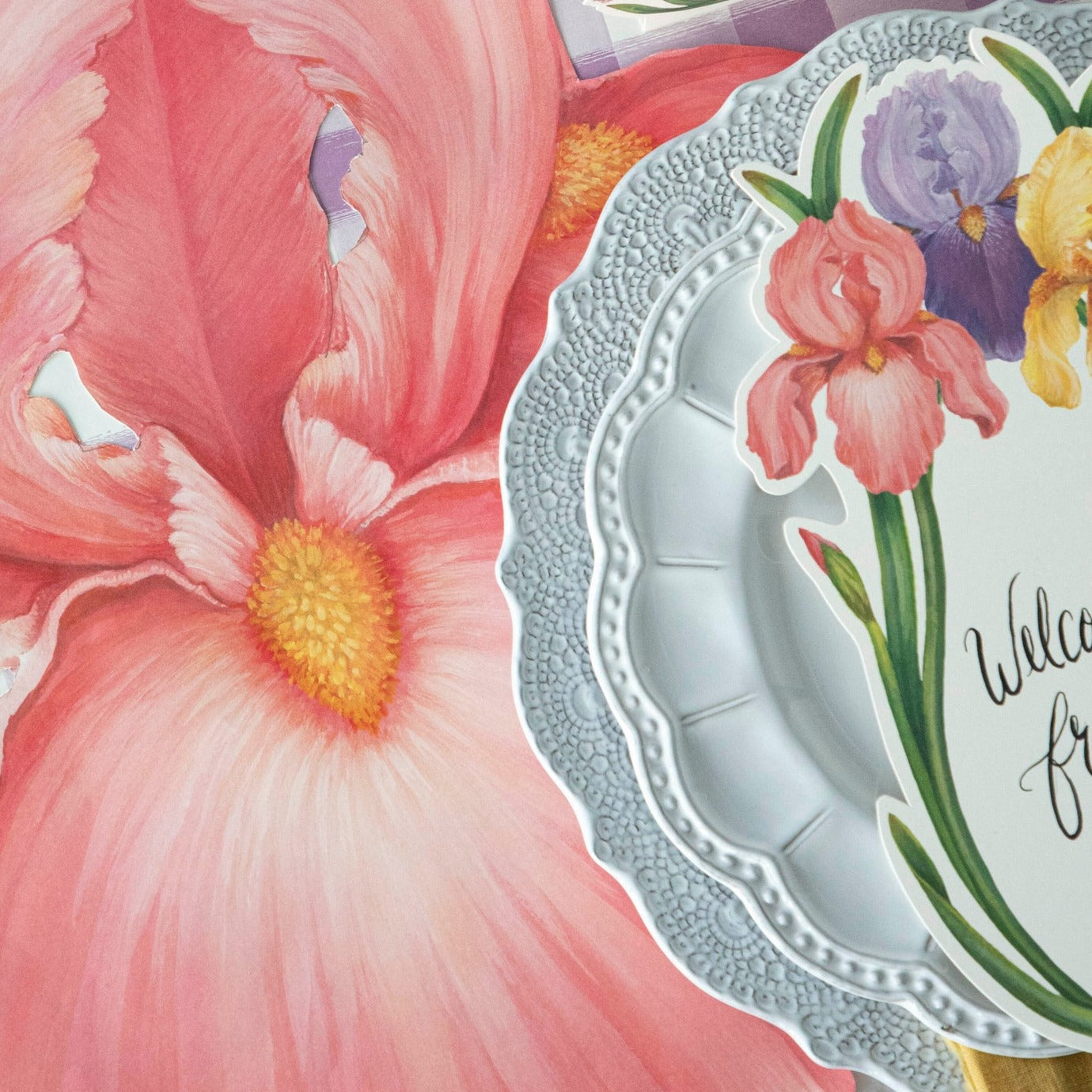 Bella Bianca Beaded Charger Plate - Elegant 12
