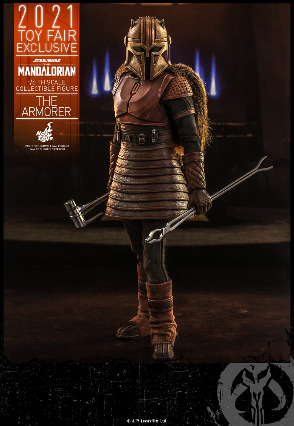 Hot Toys 1:6 Scale The Armorer Collectible Figure - The Mandalorian Series Action Figure for Star Wars Fans & Collectors - Perfect for Display, Gifts, and Cosplay Inspiration
