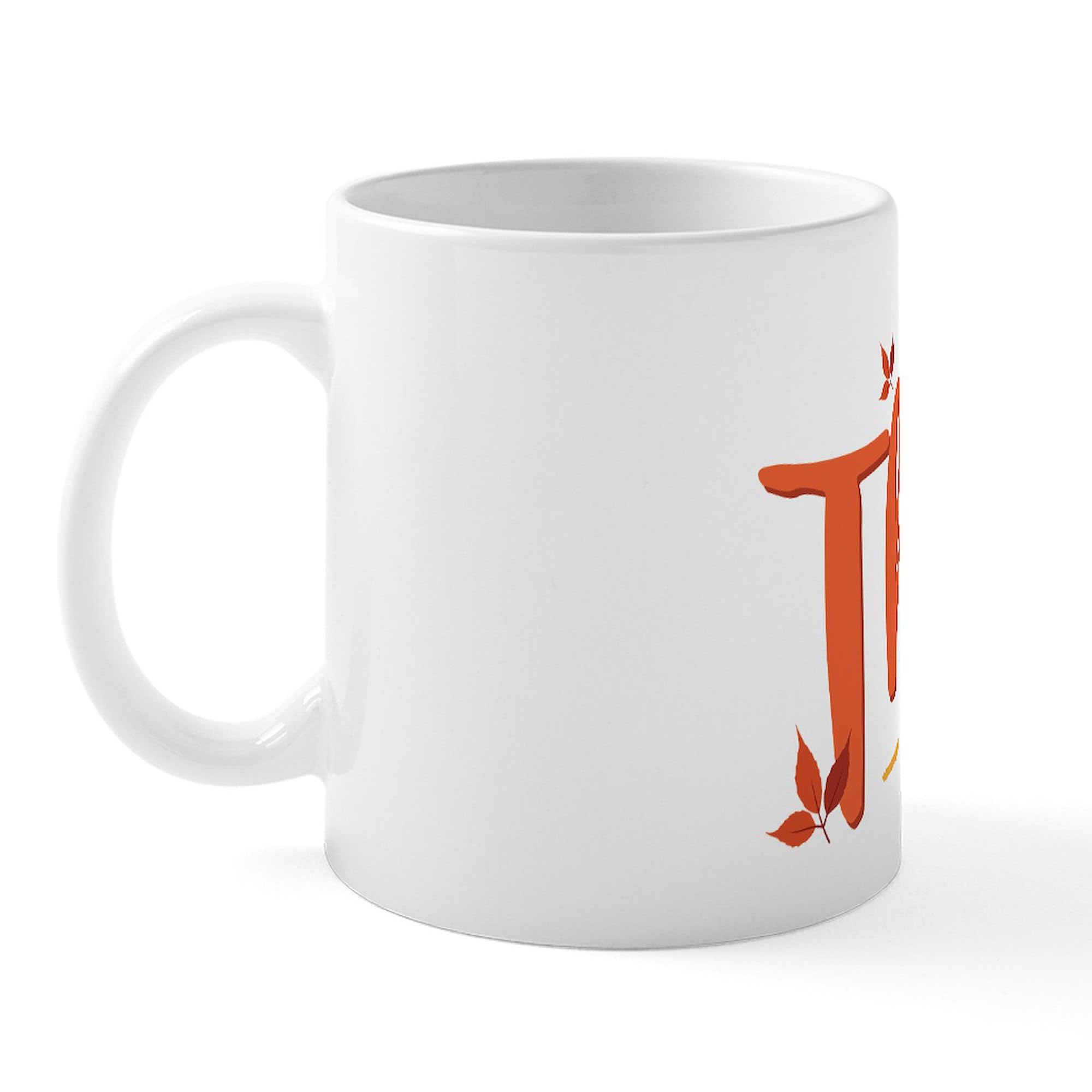 Give Thanks Ceramic Coffee Mug 11 oz (325 ml) - Perfect for Thanksgiving, Christmas Gifts & Daily Coffee Breaks