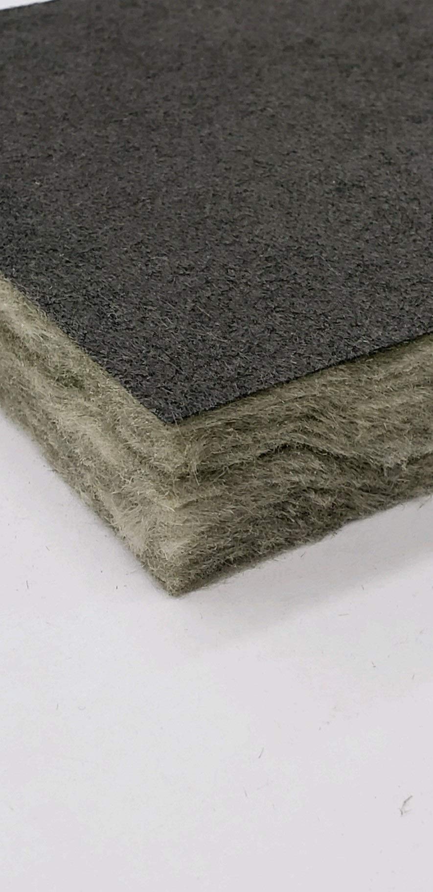 Soundproof Acoustic Ceiling Tiles 24x24 Inches - Black Noise Absorbing Panels for Office, Home Theater & Studio - 2 Inch Thick Drop Ceiling Tiles