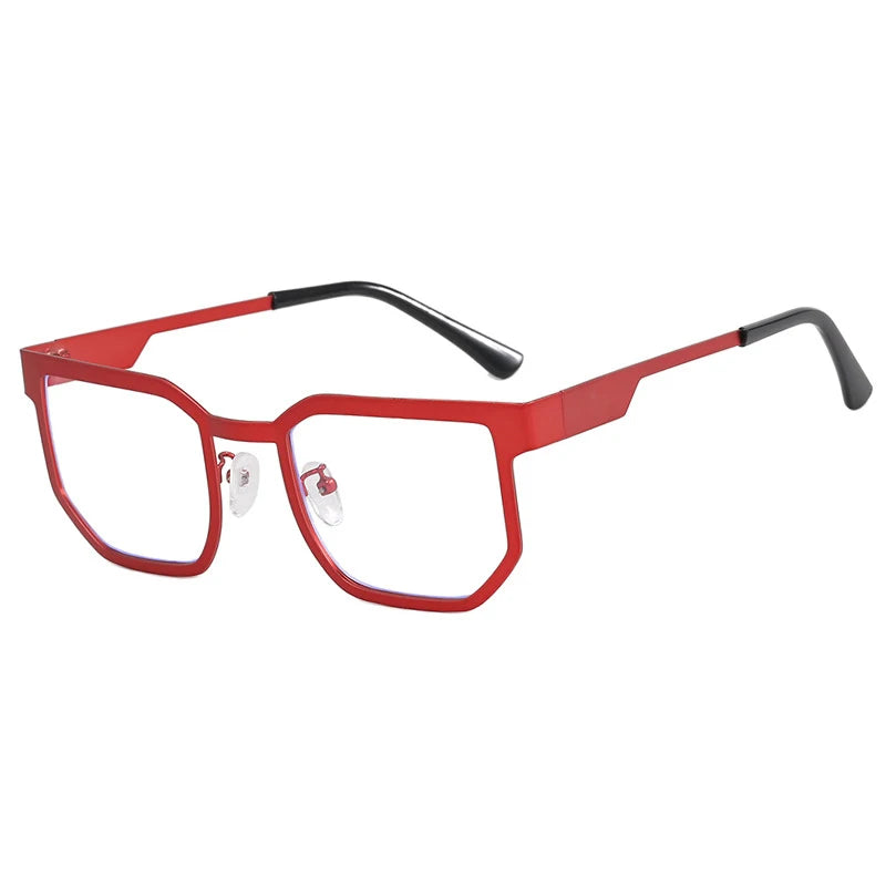 CCspace Women's Full Rim Polygon Alloy Eyeglasses Frame 57428 - Stylish Geometric Glasses for Work, Reading & Fashion Accessories