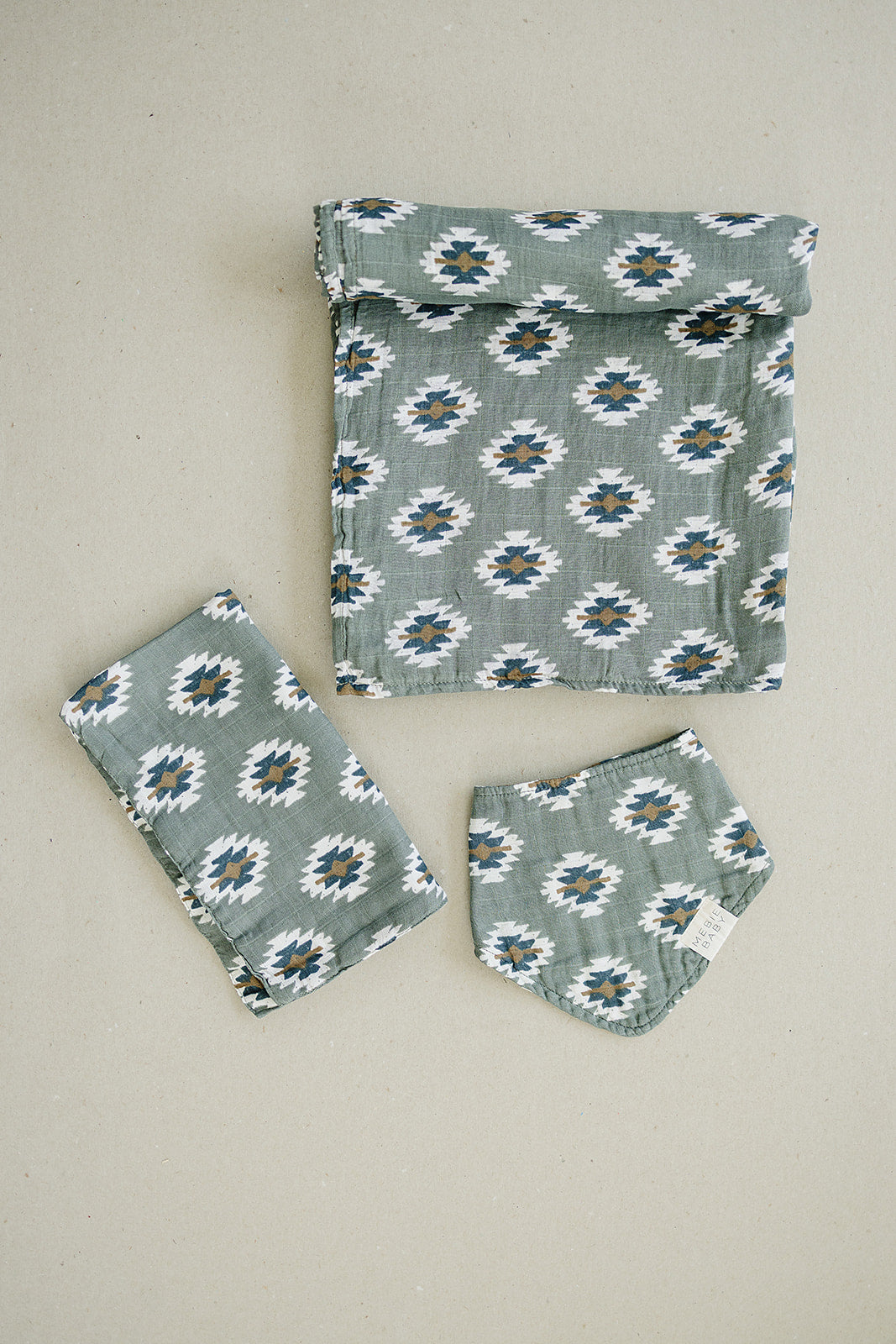 Southwest Aztec Muslin Burp Cloths for Babies - Soft and Absorbent 100% Cotton Drool Bibs for Newborns & Infants - Perfect for Feeding, Burping, and Spit-Up Protection