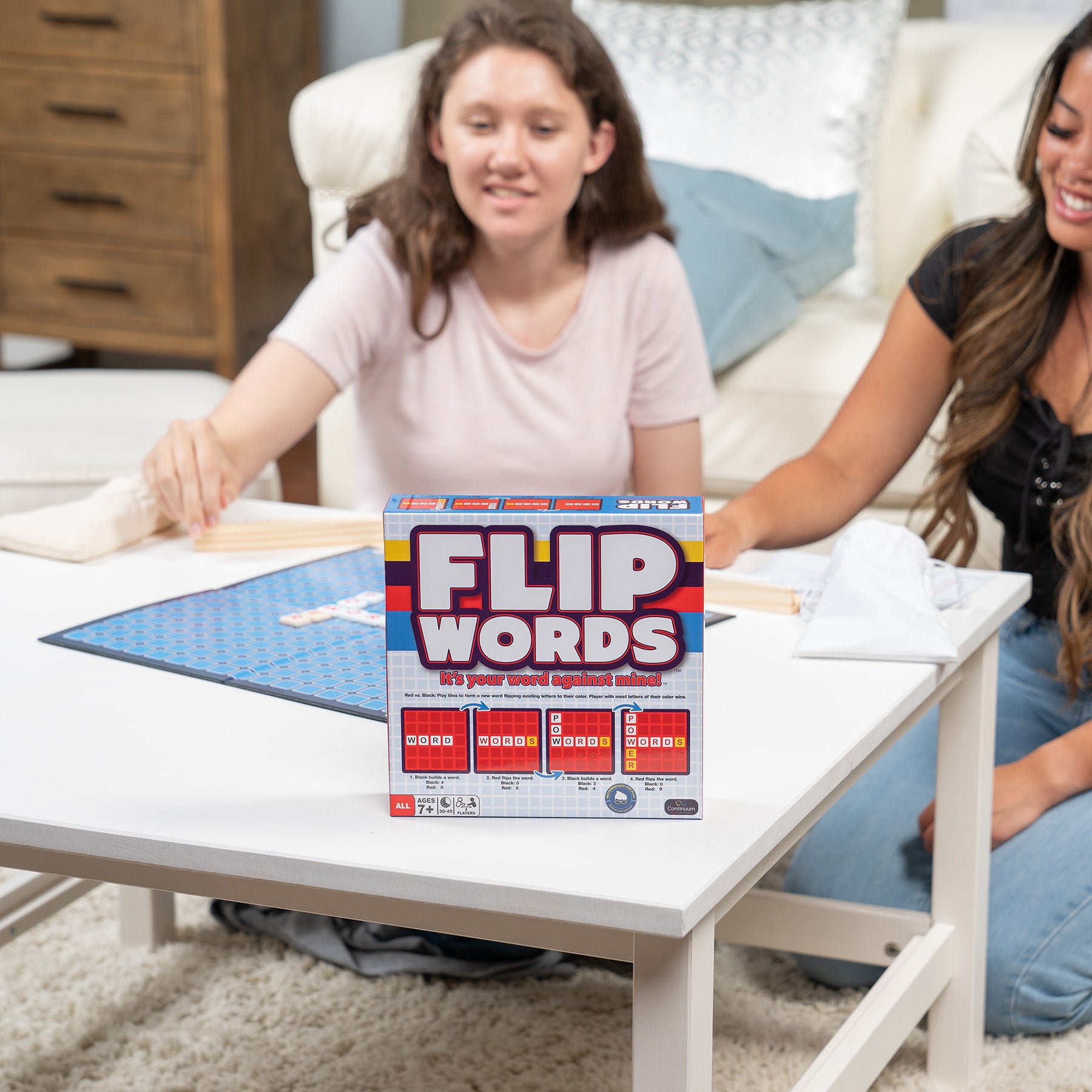 Flip Words Red vs Black Duel Board Game - Fun Word Battle Game for Family Game Night & Party Entertainment - Perfect for Adults & Teens