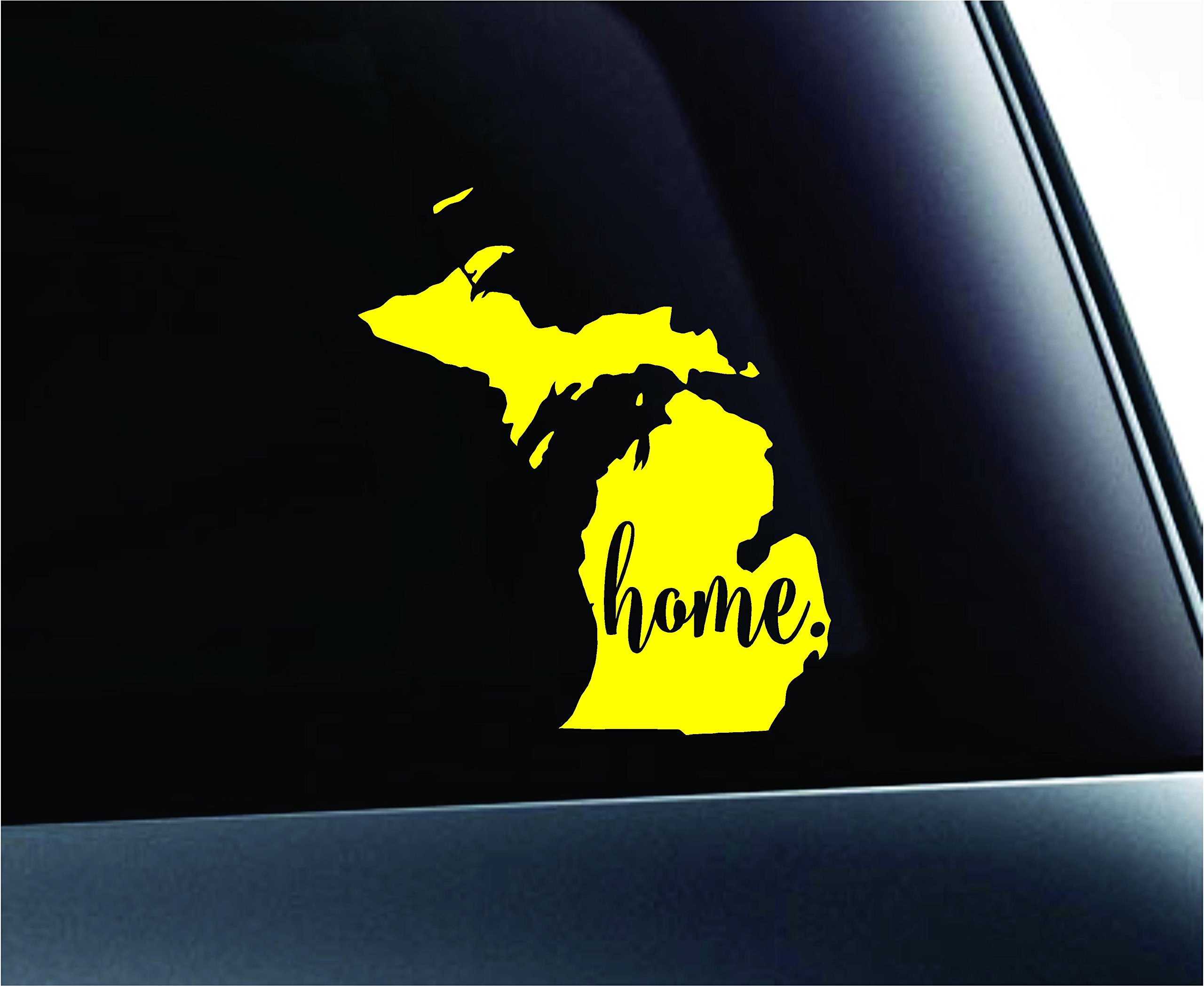 Michigan State Sticker - Car, Laptop Decal for Fans (Yellow)