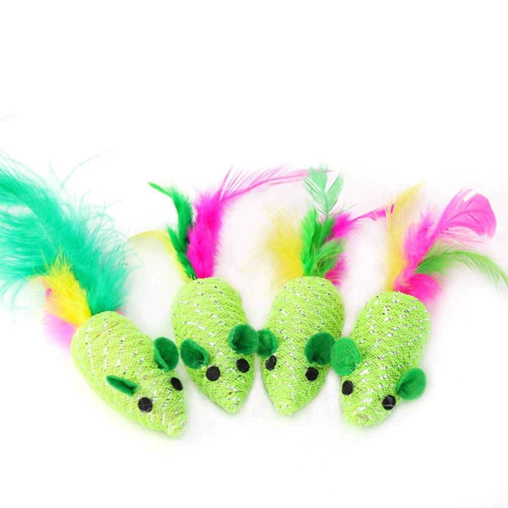 Balacoo 10-Piece Interactive Kitten Toy Set - Plush Cat Teaser Toys for Play & Exercise, Green - Perfect for Indoor Play, Training & Bonding with Your Kitten