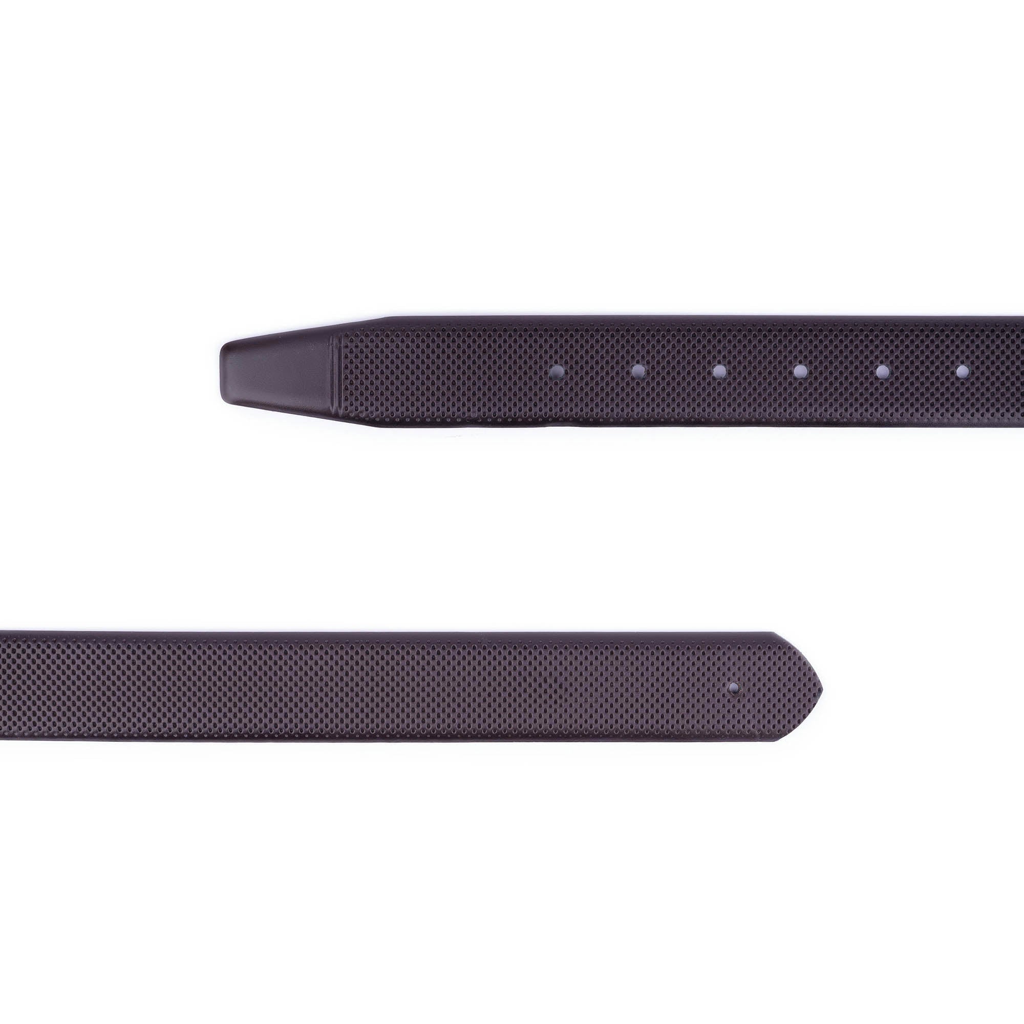 Premium 3.5cm Perforated Brown Leather Belt for Men - High-Quality Replacement Strap Compatible with Dunhill Buckles | Perfect for Business, Casual & Formal Wear