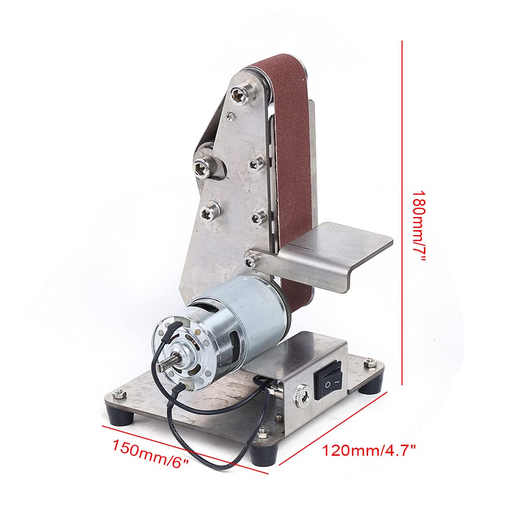 Electric Belt Sander - 775 Motor Woodworking & Metal Polishing Grinder, Knife Sharpener for DIY Projects | Perfect for Home Workshops, Metal Fabrication & Blade Sharpening
