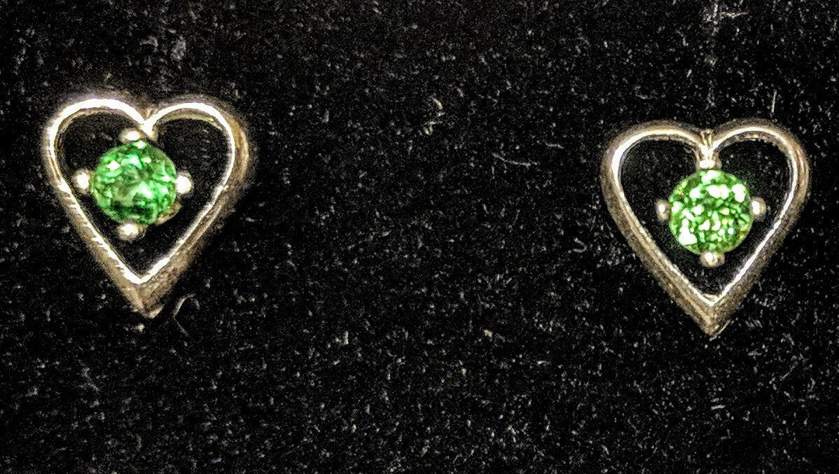 Genuine Sapphire, Ruby & Emerald Heart Stud Earrings - Sterling Silver Birthstone Jewelry for Women | Perfect Gift for Valentine's Day, Anniversary & Special Occasions