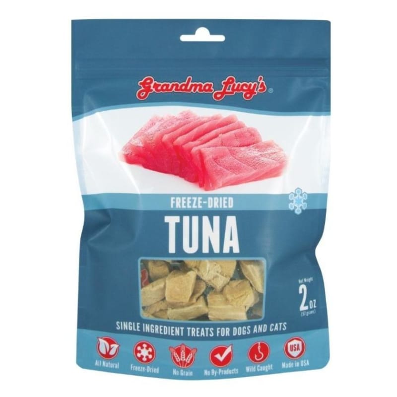 Grandma Lucy's Freeze-Dried Tuna Cat & Dog Treats - Grain-Free, Single-Ingredient Protein Snack for Pets - Perfect for Training Rewards & Travel - 2oz Pack