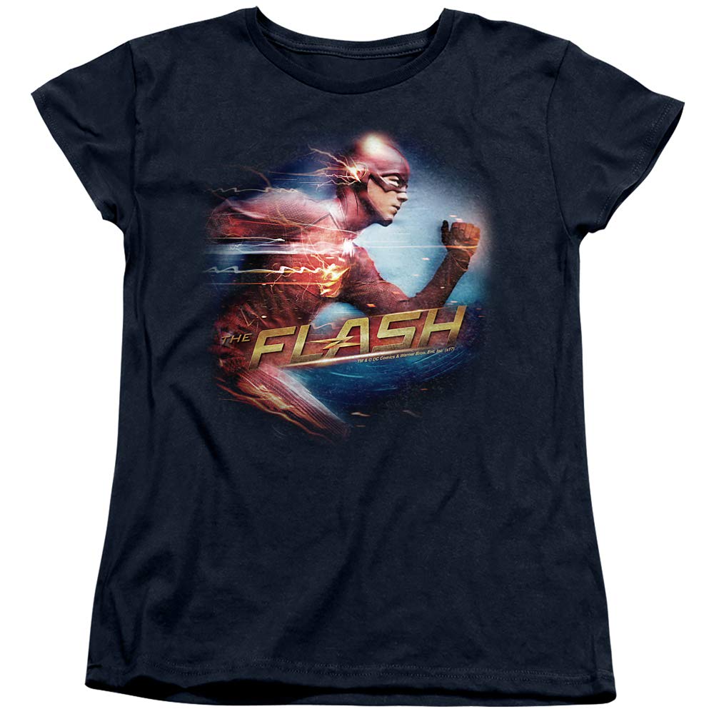 The Flash Fastest Man Women's T-Shirt | Superhero Graphic Tee | DC Comics Fan Apparel | Perfect for Cosplay, Comic Con & Everyday Wear