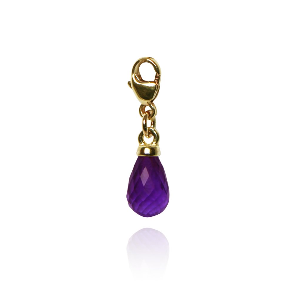 Exquisite Yellow Gold & Amethyst Lariat Necklace - Elegant Jewelry Gift for Women, Mothers, Wives, Girlfriends | Perfect for Anniversaries, Birthdays & Special Occasions