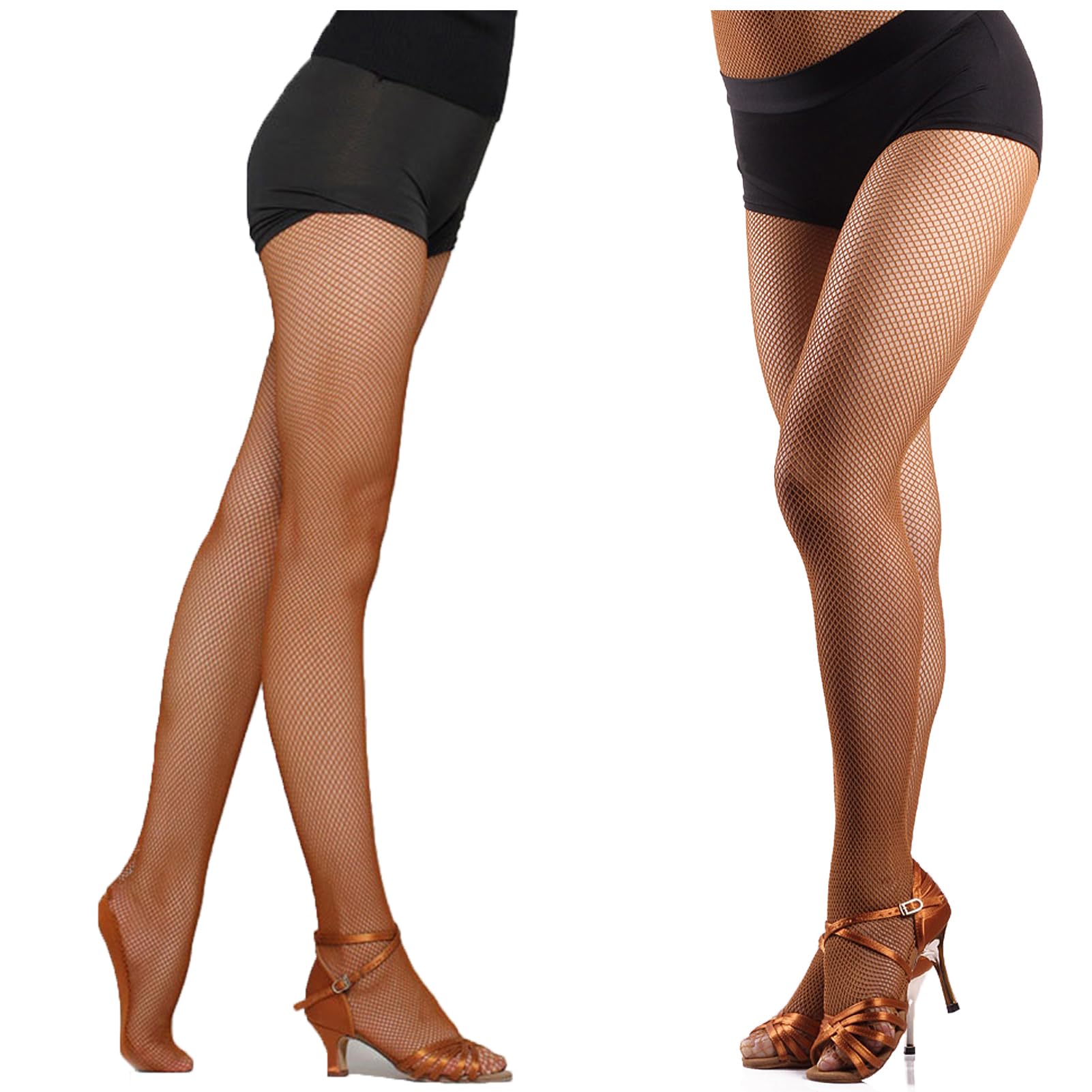 Professional Fishnet Dance Tights for Women - Seamless Latin Dance Stockings for Salsa, Tango & Ballroom Performance