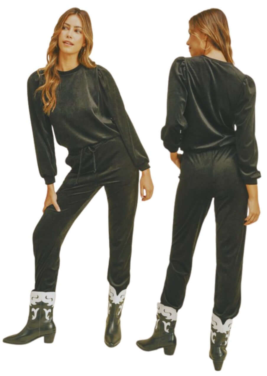 Stylish Glam Velour Track Suit for Women - Soft & Comfortable Jogging Outfit - Perfect for Gym, Lounge & Casual Wear - FINAL SALE